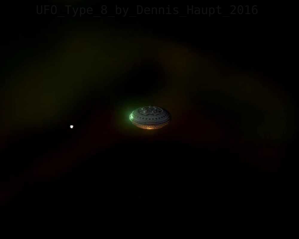 UFO Type 8 Animated and Game Ready Low-poly 3D model_125