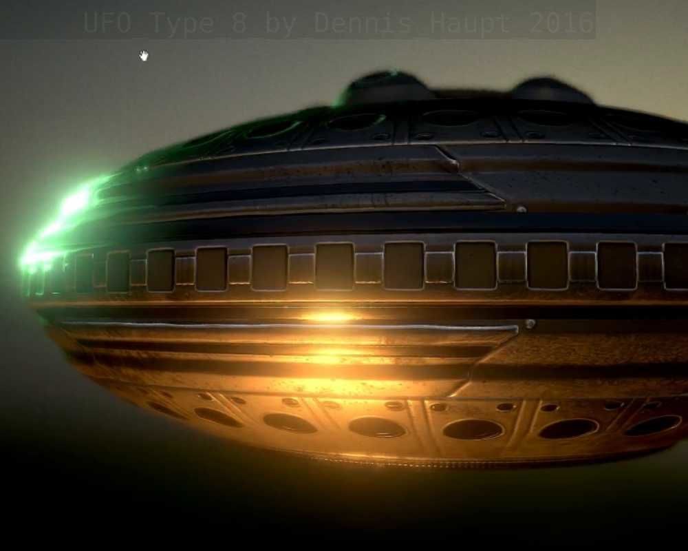 UFO Type 8 Animated and Game Ready Low-poly 3D model_12