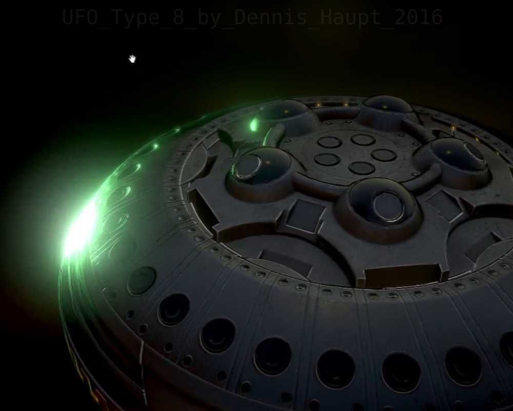 UFO Type 8 Animated and Game Ready Low-poly 3D model_114