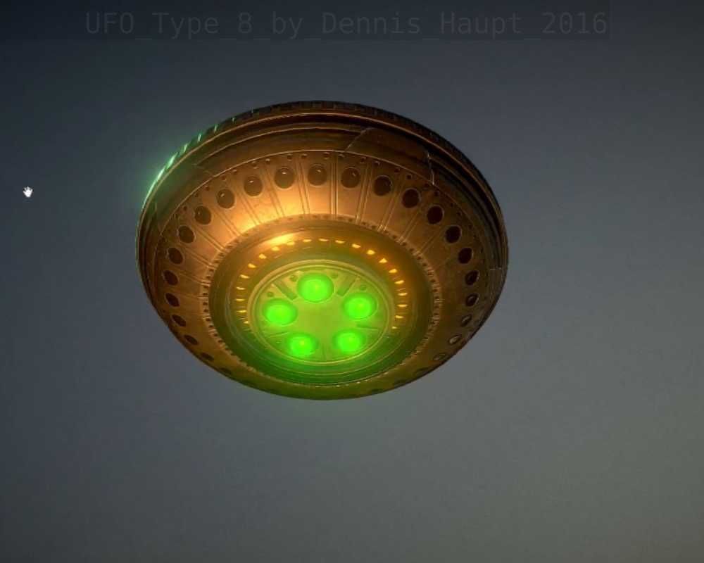 UFO Type 8 Animated and Game Ready Low-poly 3D model_26