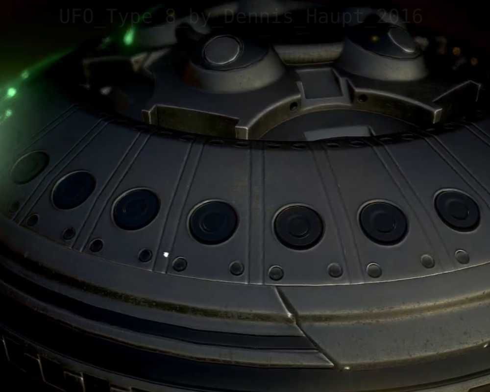 UFO Type 8 Animated and Game Ready Low-poly 3D model_4