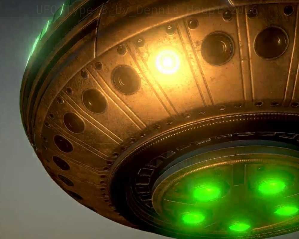 UFO Type 8 Animated and Game Ready Low-poly 3D model_116