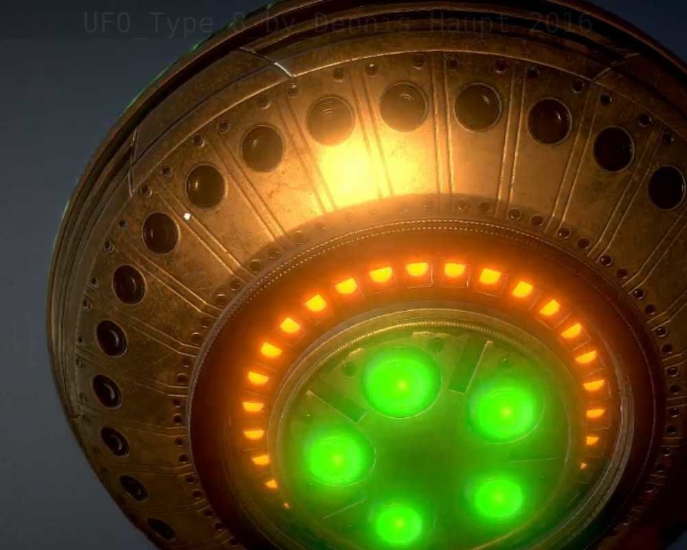UFO Type 8 Animated and Game Ready Low-poly 3D model_119