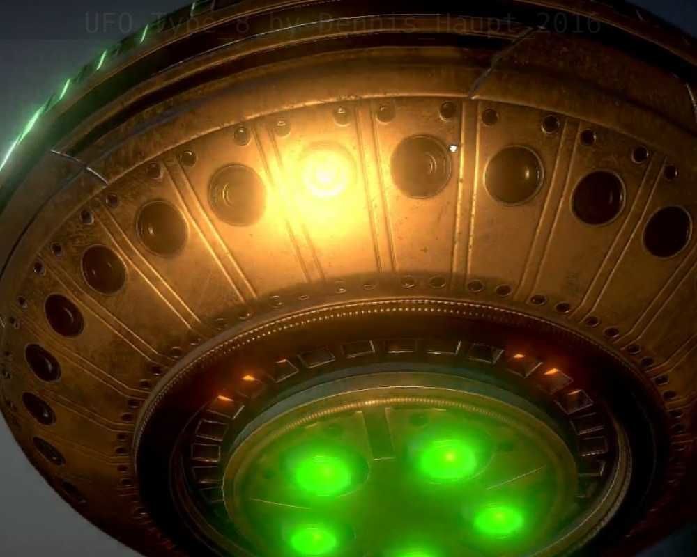 UFO Type 8 Animated and Game Ready Low-poly 3D model_90
