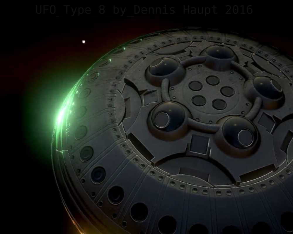 UFO Type 8 Animated and Game Ready Low-poly 3D model_110