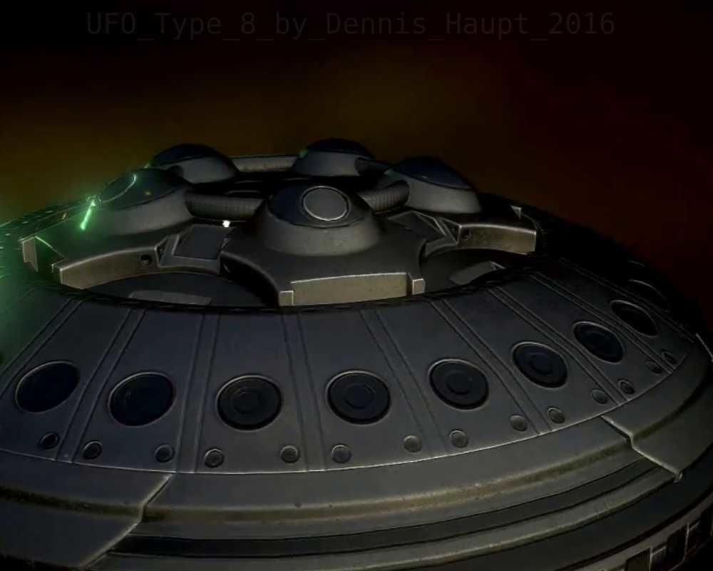 UFO Type 8 Animated and Game Ready Low-poly 3D model_94