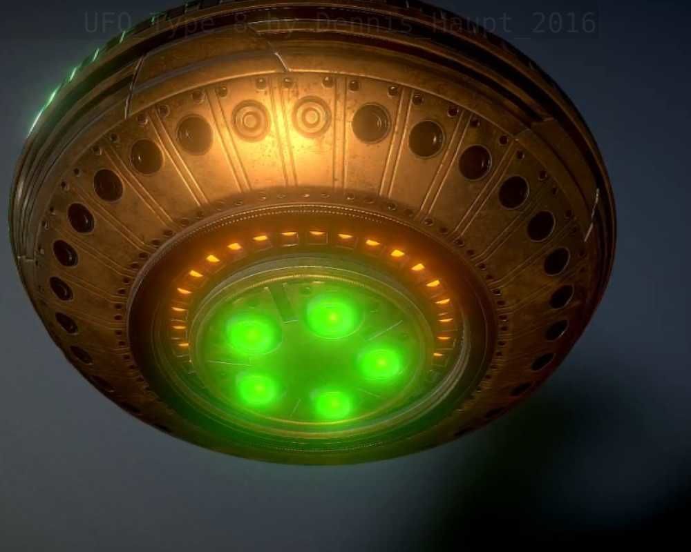 UFO Type 8 Animated and Game Ready Low-poly 3D model_70