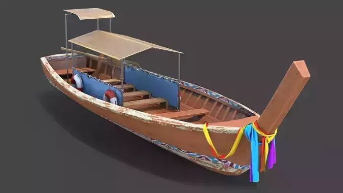 Traditional Thai Longtail Boat