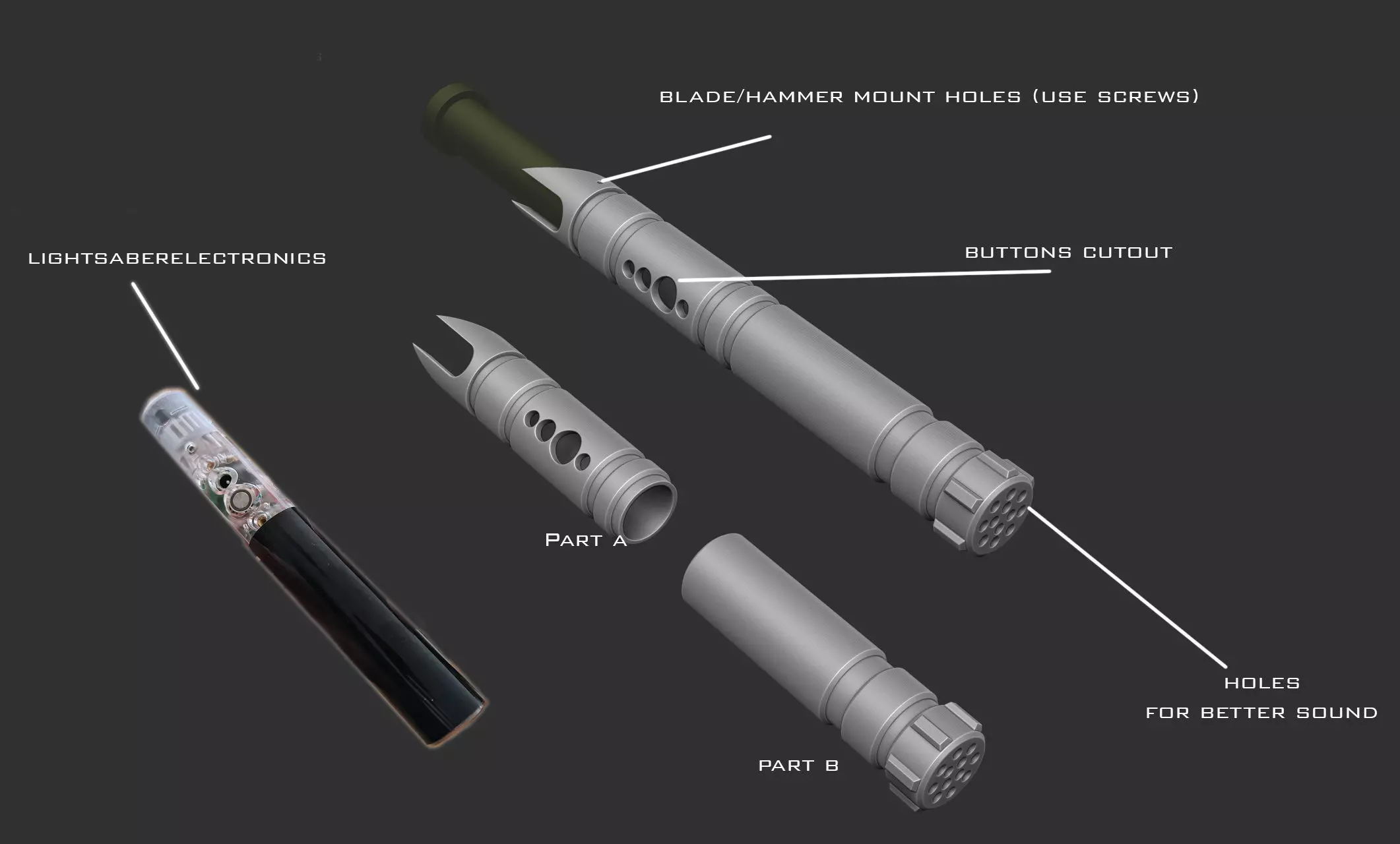 Lighthammer stl and project description 3D print model_3