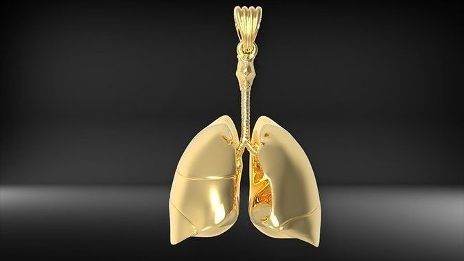 Lungs Pendant Charm bracelet Jewelry 3D print model