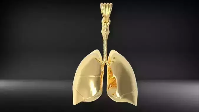 Lungs Pendant Charm bracelet Jewelry 3D print model