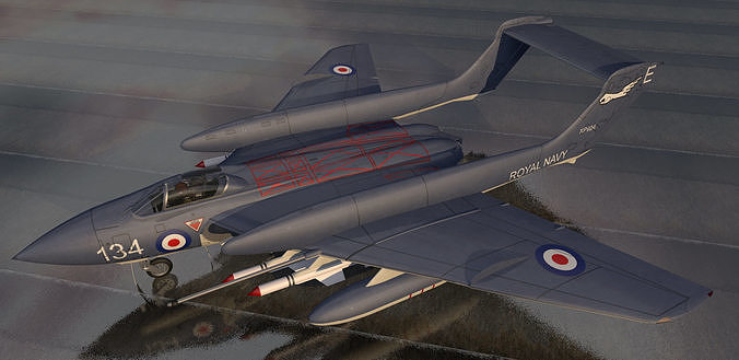 De Havilland DH-110 Sea Vixen 3D model