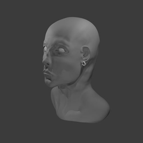 The human head 3D model