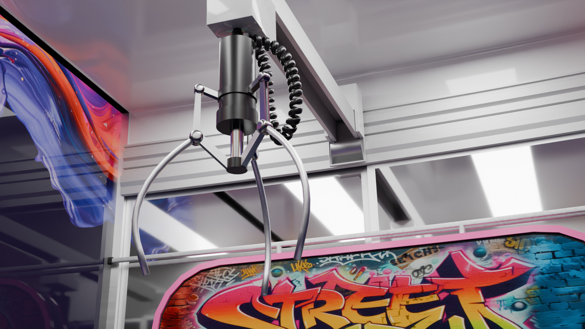 Claw Machine Urban Themed 3D model_4