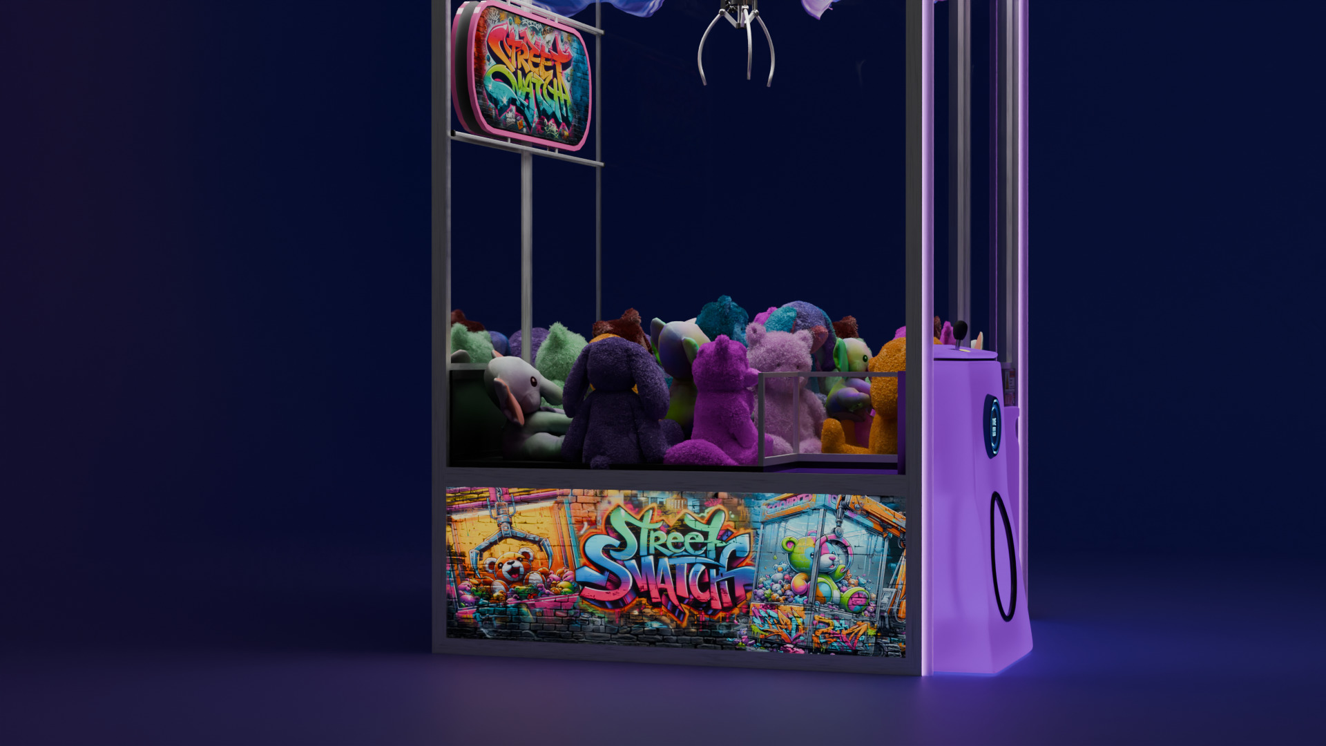 Claw Machine Urban Themed 3D model_2
