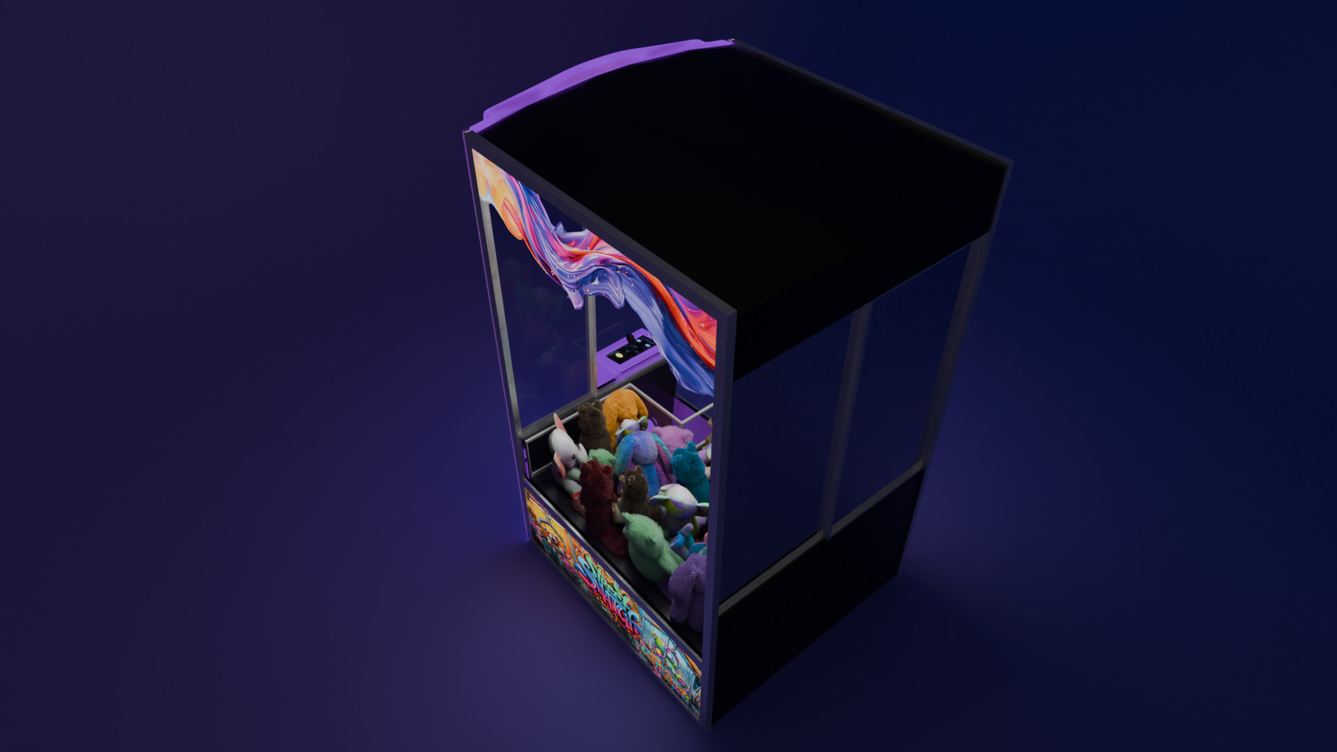 Claw Machine Urban Themed 3D model_6
