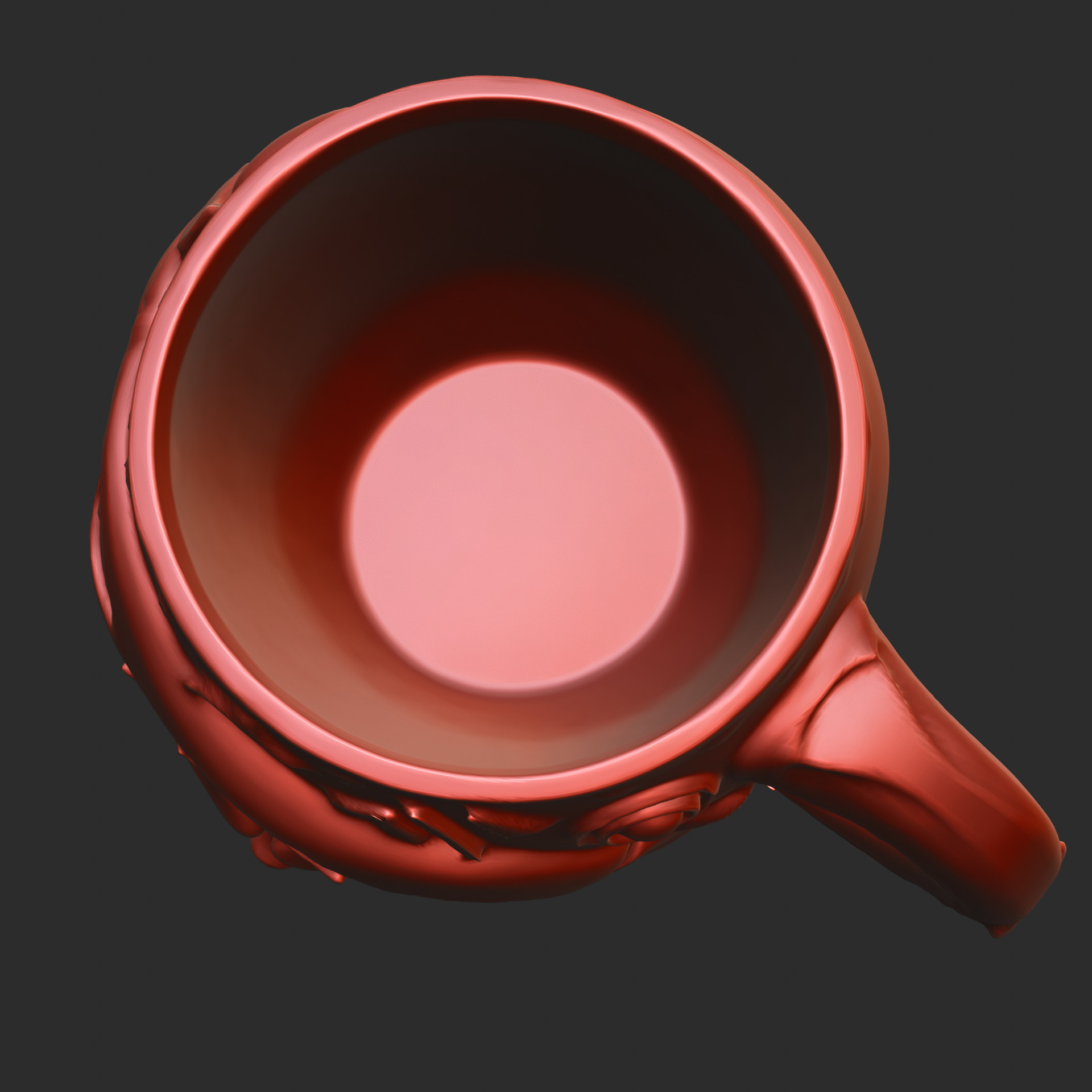 Skull Head Carved Mug 3D print model_10