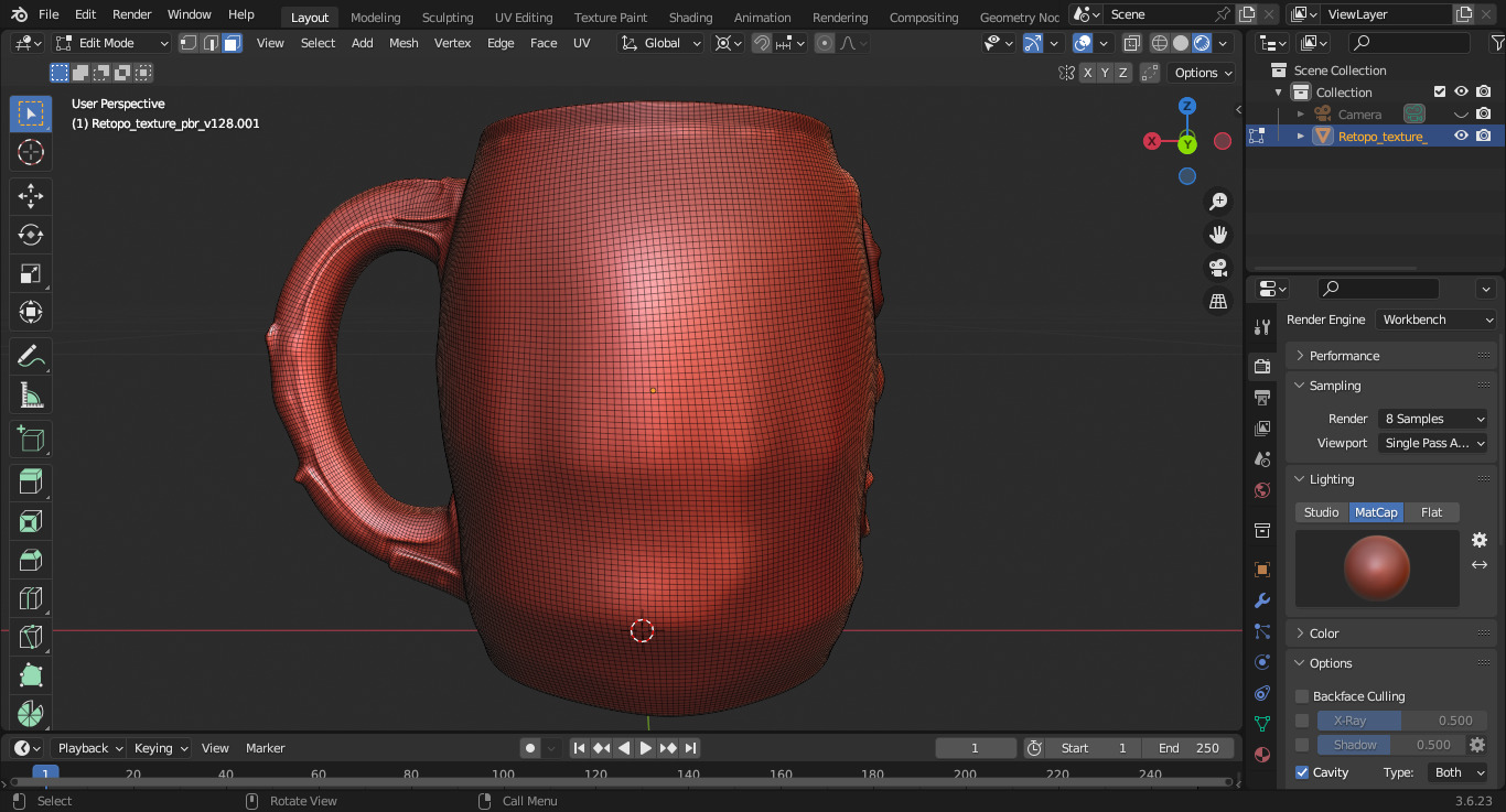 Skull Head Carved Mug 3D print model_9