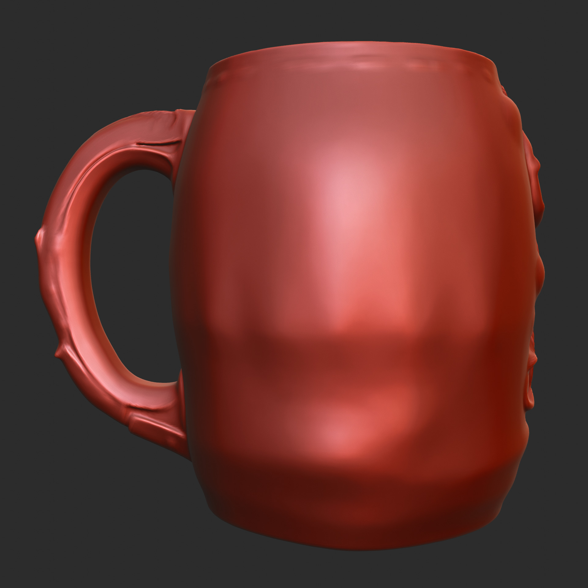 Skull Head Carved Mug 3D print model_8