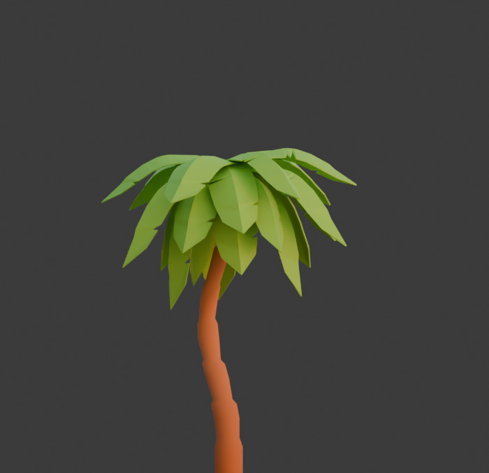 Low Poly Palm Tree for Roblox Low-poly 3D model_2
