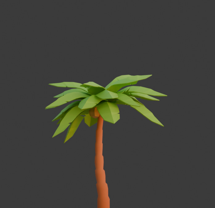 Low Poly Palm Tree for Roblox Low-poly 3D model_3