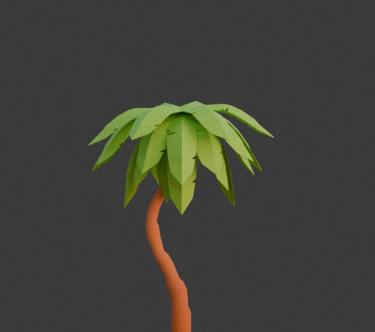 Low Poly Palm Tree for Roblox Low-poly 3D model_4