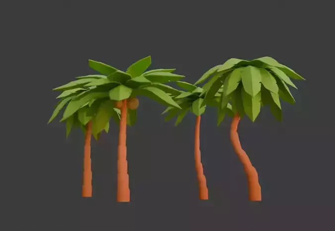 Low Poly Palm Tree for Roblox