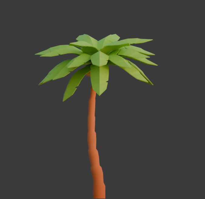 Low Poly Palm Tree for Roblox Low-poly 3D model_1