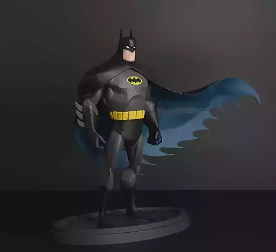 Batman Cartoon Version -3D Printable   3 Parts - Pre-Supported 