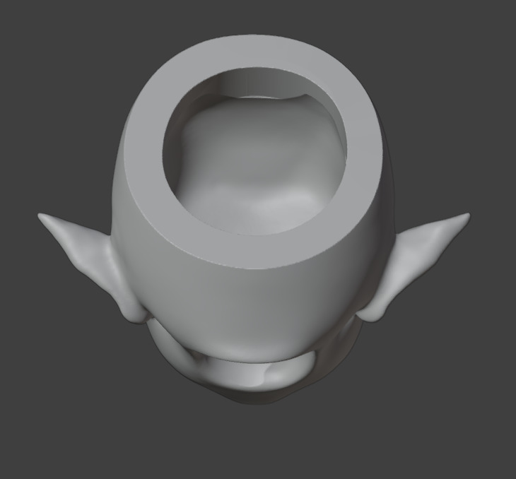 Digital file kid Elf head with horizontal ears for bjd doll STL 3D print model_5