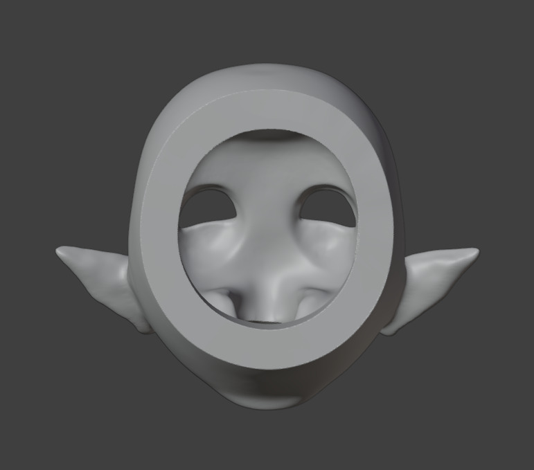 Digital file kid Elf head with horizontal ears for bjd doll STL 3D print model_6