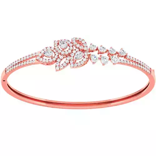 Diamond light gold bracelet