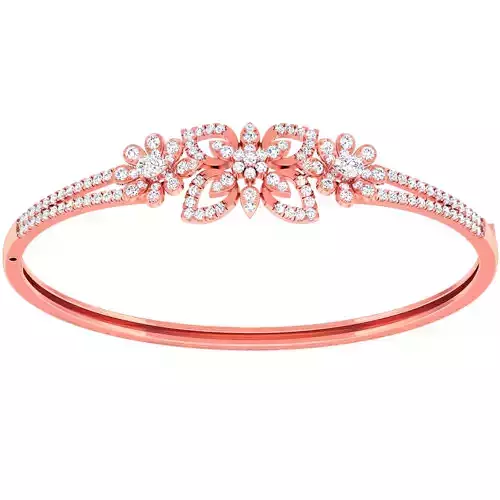 Diamond light gold bracelet 3D print model