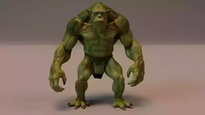 Forest Golem 3D Model   Game Ready Creature with PBR Textures