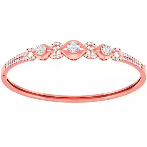 Diamond light gold bracelet 3D print model