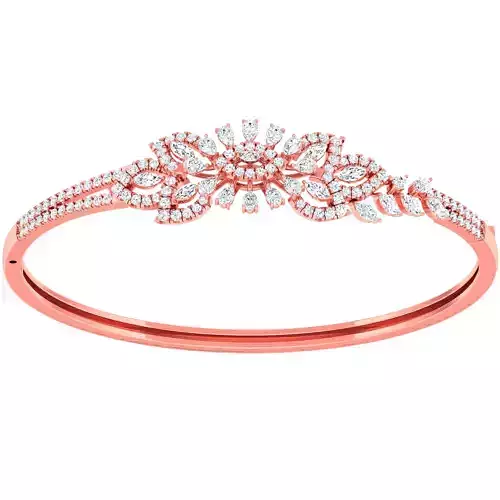 Diamond light gold bracelet 3D print model