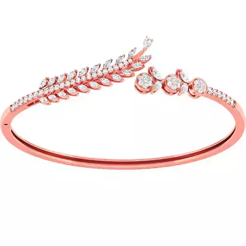 Diamond light gold bracelet 3D print model