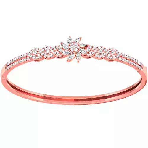 Diamond light gold bracelet 3D print model