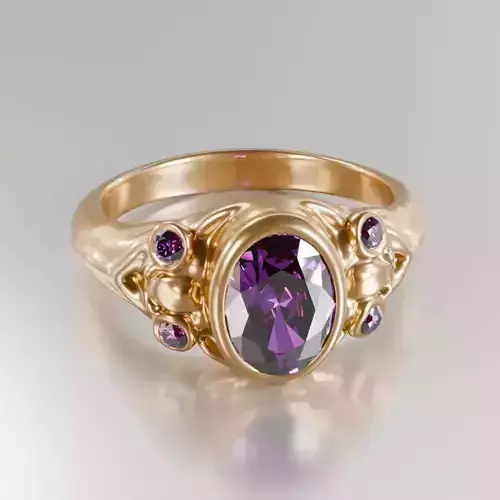 Royal Whisper Ring - 3D print ready 3D print model