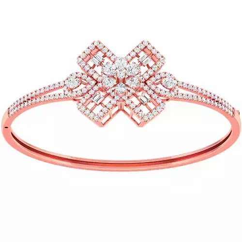 Diamond light gold bracelet 3D print model