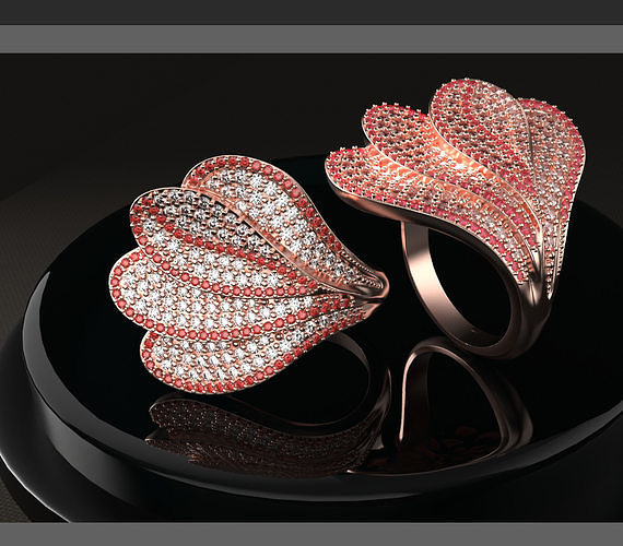 Flower ring 3D print model