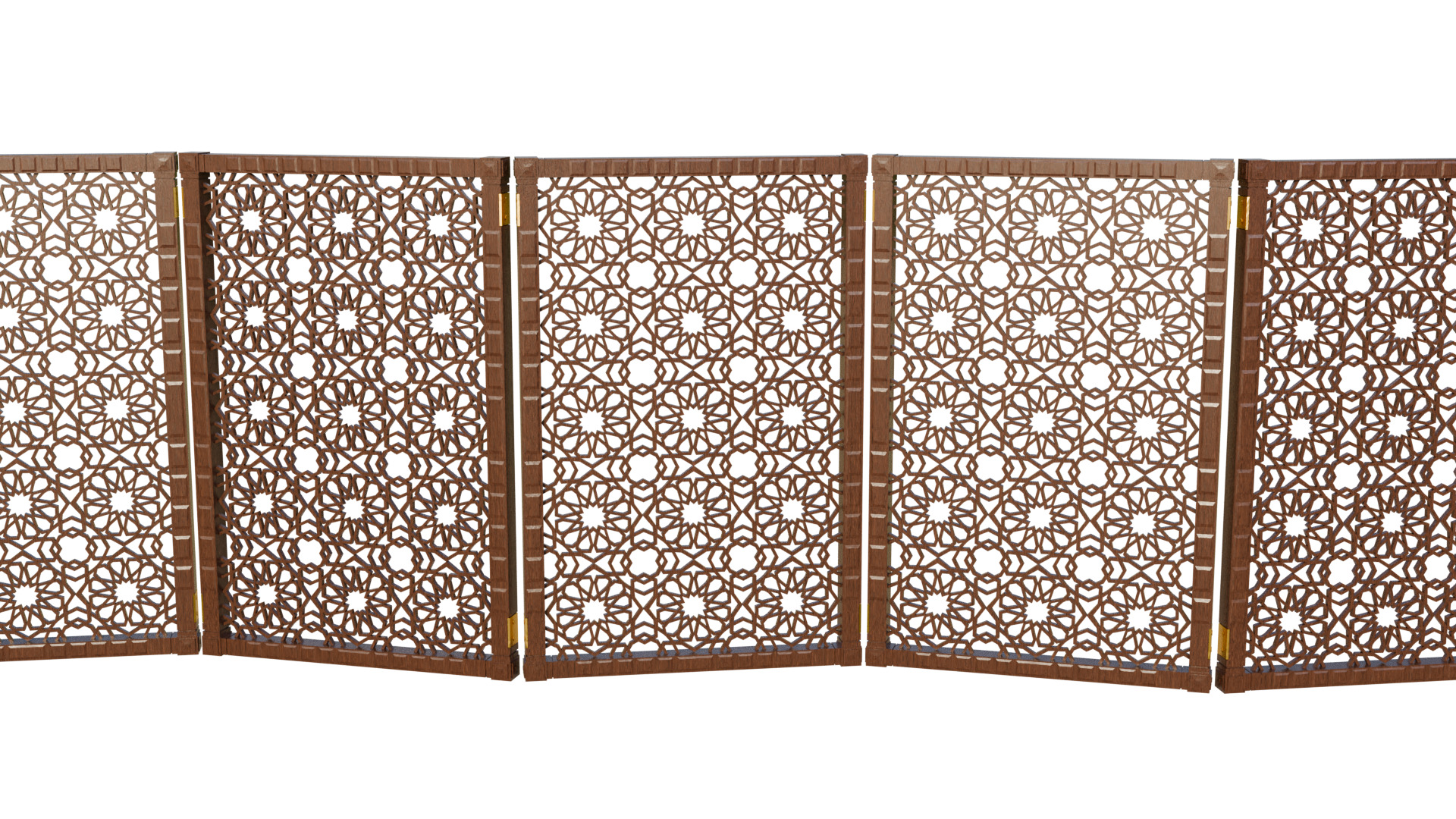 Jaffery Fancy Wooden Partition Panel - High Poly 3D PBR LOD Low-poly 3D model_5
