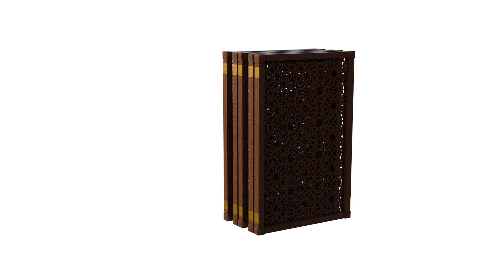 Jaffery Fancy Wooden Partition Panel - High Poly 3D PBR LOD Low-poly 3D model_9