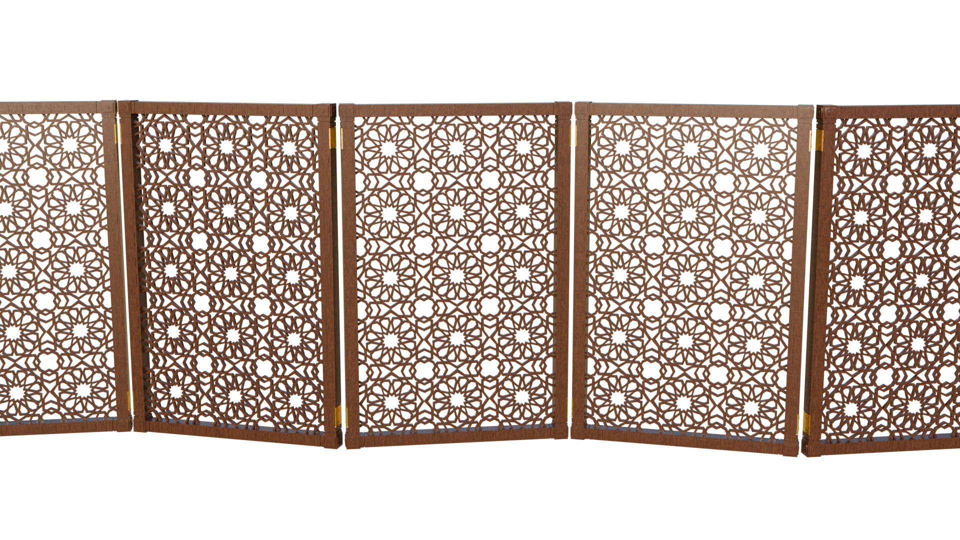 Jaffery Fancy Wooden Partition Panel - High Poly 3D PBR LOD Low-poly 3D model_3