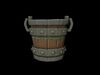 Stylized Wooden Bucket 3D Model - AI Low-poly 3D model_1