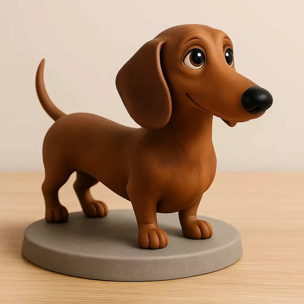 Dachshund 3D Model Cute Sausage Dog STL for Printing 3D print model
