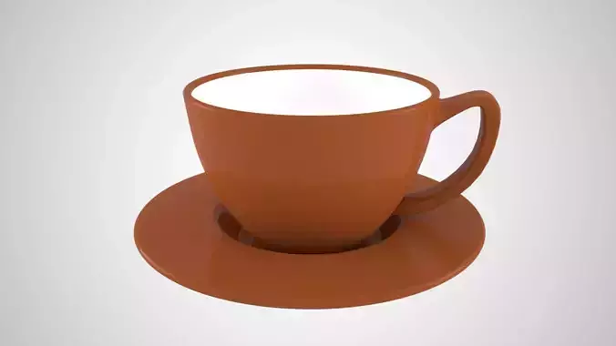 Coffee Cup Saucer Sienna Color