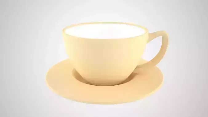 Coffee Cup Saucer Peach Color