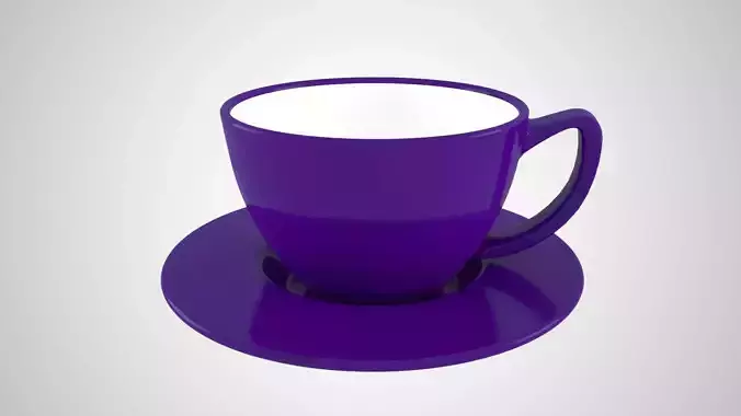 Coffee Cup Plate Indigo Color