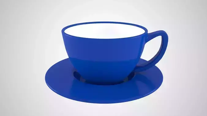 Coffee Cup Saucer Cobalt Blue color
